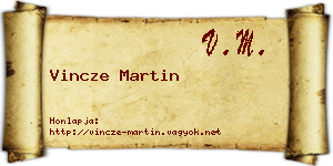 Vincze Martin névjegykártya